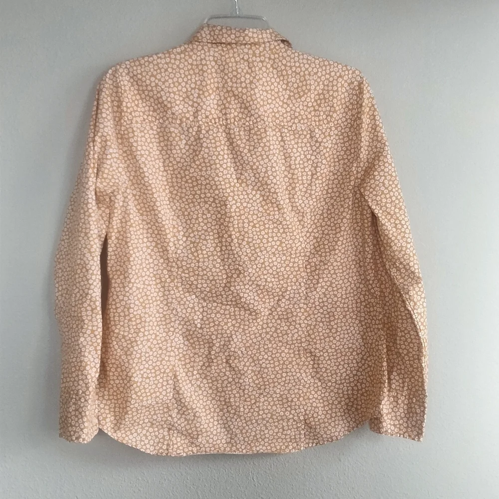 J. Crew Size Medium Yellow Floral Button Down Shirt - Picture 7 of 7